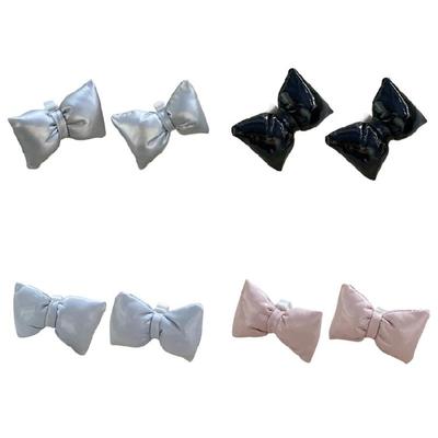 1 Paar Abnehmbare Glänzende PU-Leder Schleifen Schuhanhänger Clips für Damen Schnürsenkel Schnallen Dekorationen Sneaker Verzierungen