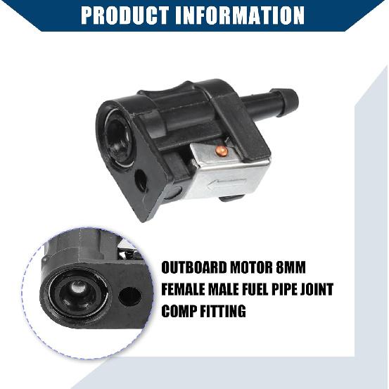 Boat Engine Fuel Line Connector Fitting 8mm Female Male Fuel Pipe Joint Comp Fitting for Yamaha Outboard Motor Fuel Tank Hose Pipe 5/16 / Durable/