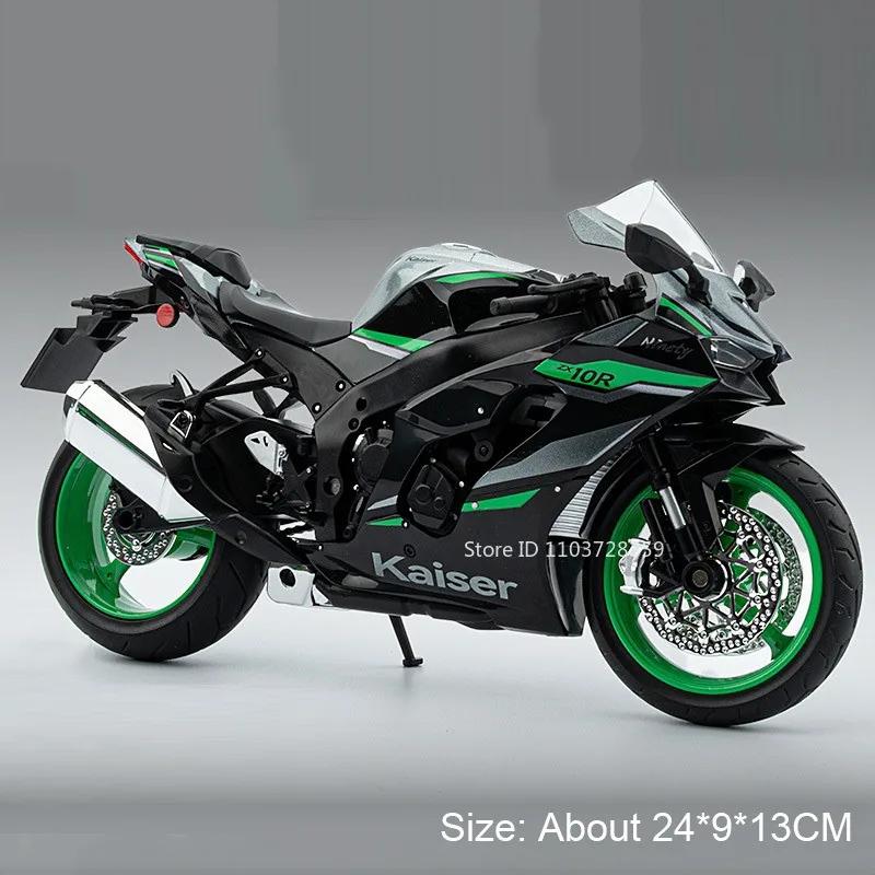 1:9 Zx-10R Gsx-1000R Motorcycle Toy Models Alloy Diecast Sound Light Shock Absorption Front Wheel Steering Ornament Motorbikes