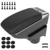 VW Golf V 03-09 Loketní opěrka s úložným boxem, Černá Eko kůže + Montážní sada