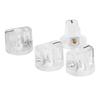 4Pcs Effect Pedal Knob Slot Design Transparent Plastic Easy Control Instrument Accessory