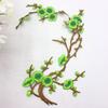 Cherry Blossom Iron Patch Iron-on Blossom Plum Applique Patch Embroidered Floral Patch for Jeans Garment Jackets Backpacks Clothes DIY Crafts
