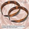 Women's Classic Hair Headbands, 3/4 Inch Wide, Non-Slip Grip, Durable Cellulose Material, Set of 2, Elegant Design for Everyday Use