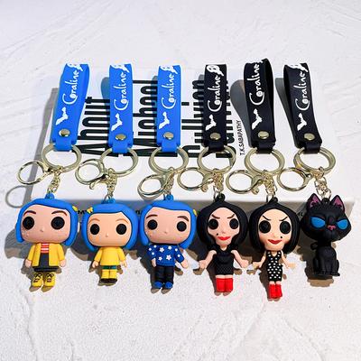 Kreatywna Kreskówka Film Akcja Coraline Figurka Lalka Model Urocza Lalka PVC Brelok Ozdoba Breloczek Zawieszka Prezenty dla Dzieci