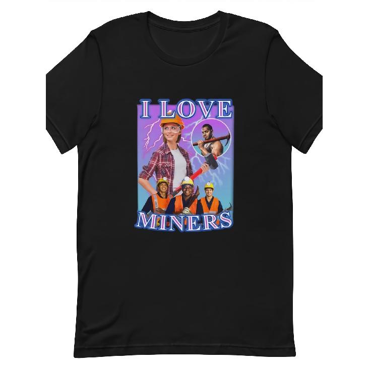 I Love Miners - Funny Men S Printed New Popular T-Shirt S чёрный