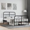 VidaXL Metal Bed Frame with Headboard-Footboard Black 120x200 Cm 352594