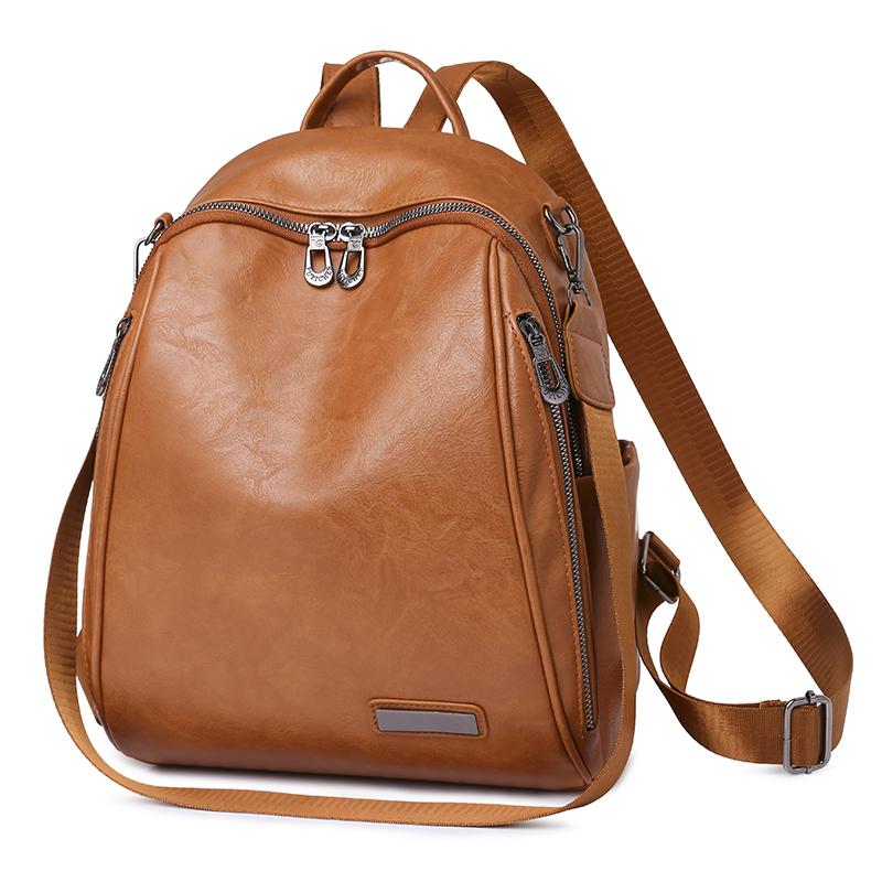 

Рюкзак большой емкости для путешествий, рюкзаки Mochila, женский рюкзак, женский кожаный рюкзак для девочек, женские школьные сумки Sac A Dos коричневый