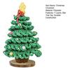 Christmas Ornament Handmade Mini Tree Star Tree Top 7 Layers Wooden Base Xmas Tree