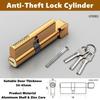 Zinc Eccentric Lock Cylinder Aluminum Alloy Copper Door Lock Accessories Replaceable With Keys Anti-Theft Lock Interior Doors