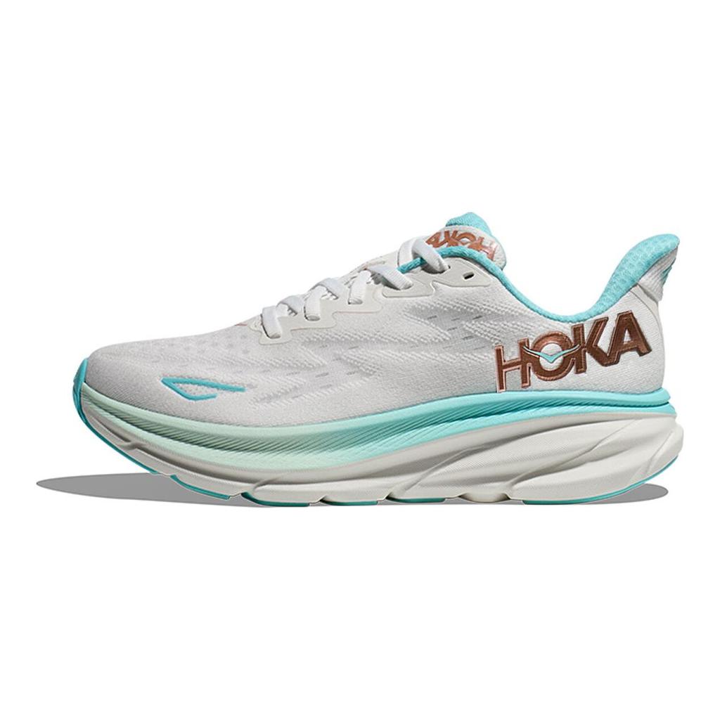 HOKA  Clifton 9 Frost Rose Gold Women Sneakers White 1127896-FTRS