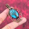 Tree Of Life Tibetan Turquoise Pendant Copper Wire Wrapped Jewelry Real Gemstone Pendant Handmade Copper Pendant Wire Wrap Pendant  For Gift