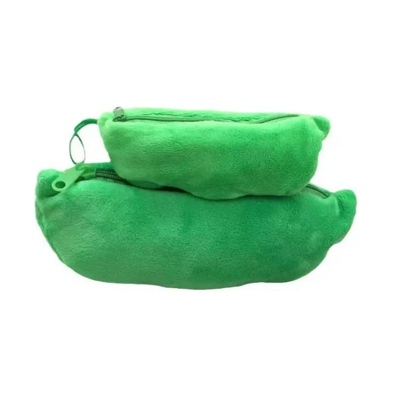 Cute Creative Pea Pod Plush Funny Snap Peas Filled Plant Doll Toy Pea-Shaped Pillow Toy Gifts..