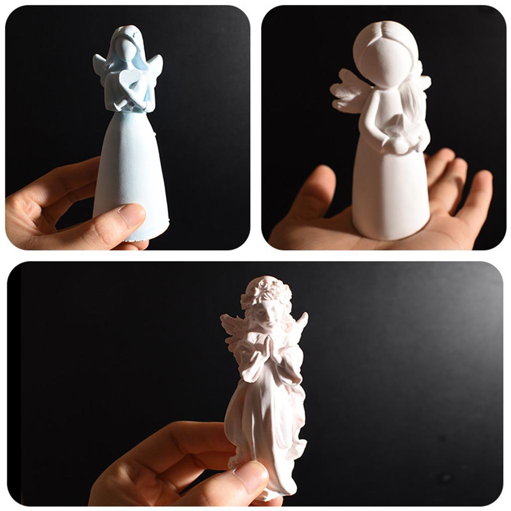 3D Ängel Ljus Hantverksform Silikonform för Unika Handgjorda Hantverk Epoxiharts Bröllopsdekoration Tillverkningsform