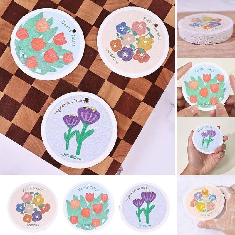 Dishwashing Sponge Strong Water Absorption Natural Wood Pulp Sponge Cleaning Oil, Cleaning Special Sponge Kitchen Cleaning Tool