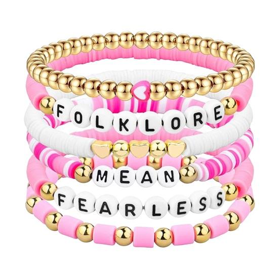 KELITCH HEISHI Bracciali Dell'Amicizia Con Perline | Bracciali Elasticizzati Con Disco Color Oro, Gioielli Bohémien Regolabili Per Donne, Confezione Regalo - 2