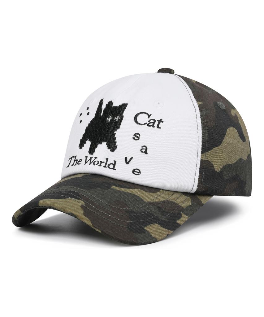 Kaesseibeudeowoldeu Pixel Art Ball Cap (Camo Khaki)