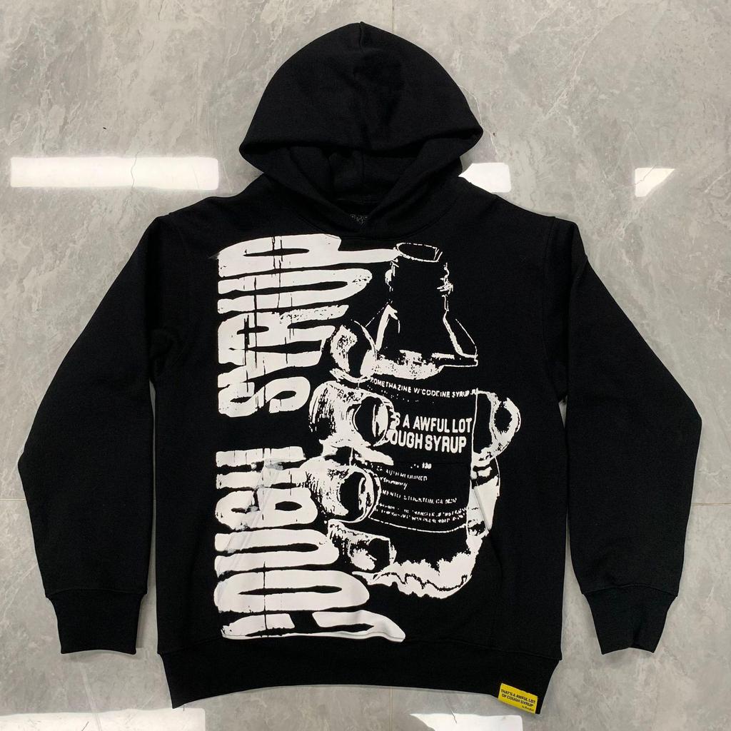 "That's an Awful Lot of Cough Syrup" Anime Print Hoodie for Men - Trendy Brand Original Label.