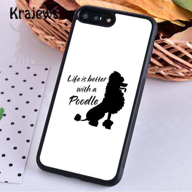 Krajews Life Is Better With A Poodle Silhouette Phone Case Cover For iPhone 17 Air 16 15 14 Plus 11 12 13 Pro Max