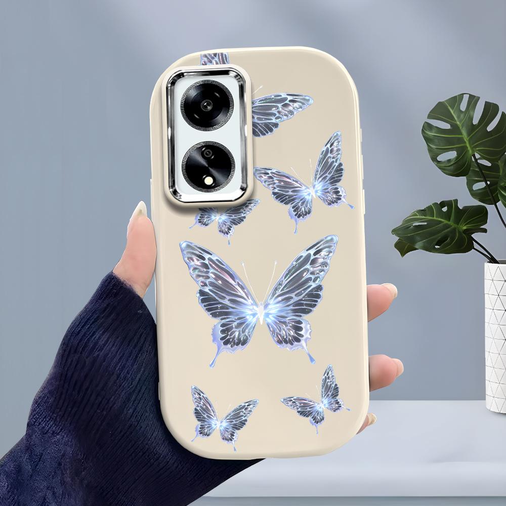 Jednobarevný stříbrný okraj čočky měkký tekutý silikon nárazuvzdorný obal na telefon pro iPhone Samsung Huawei Honor Xiaomi Redmi OPPO Realme Vivo Infinix Tecno