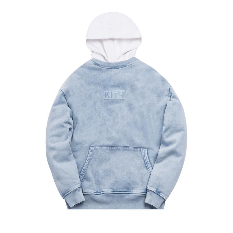 

Kith Two Tone Indigo Hoodie Light Indigo Unisex Tops Blue KH2322-402 M