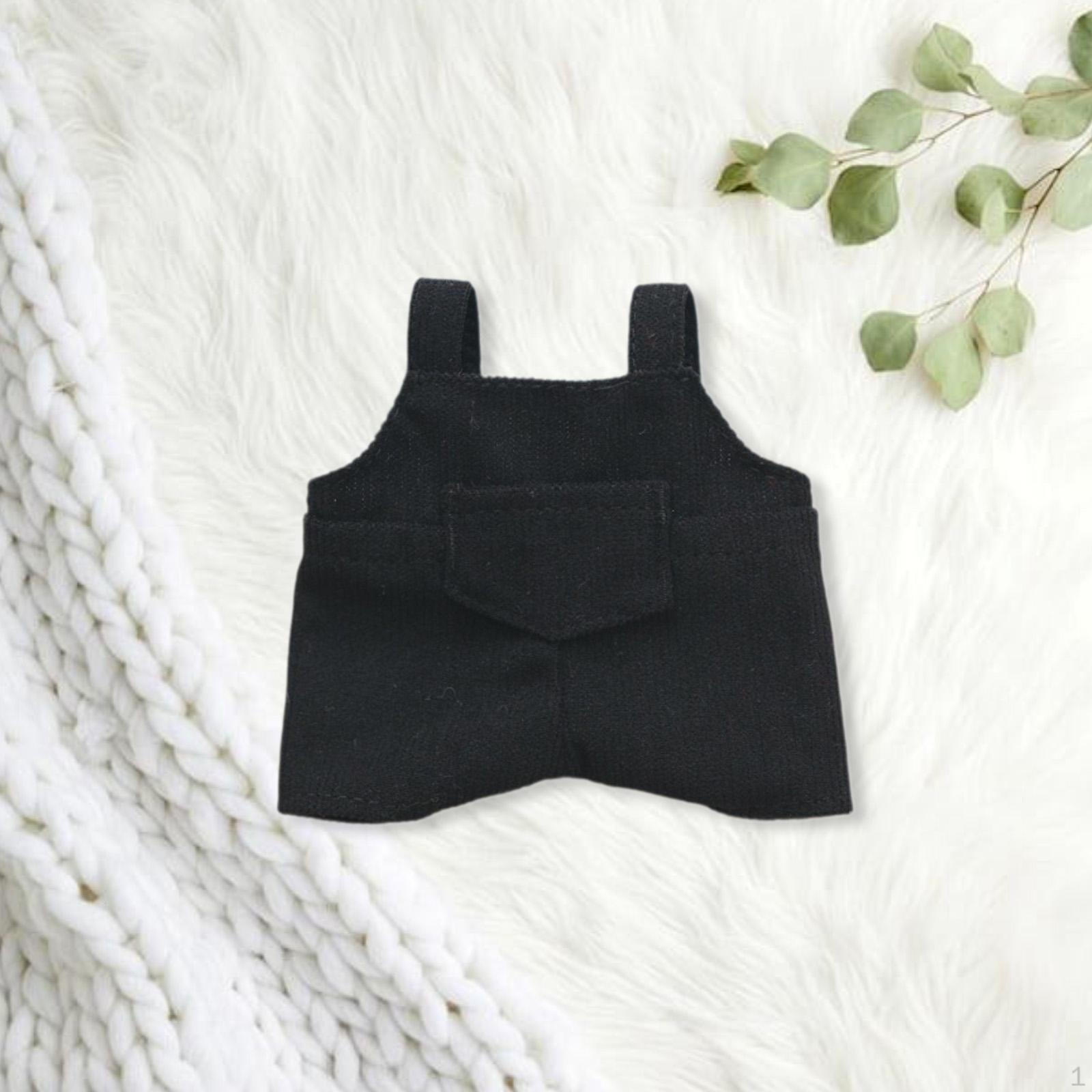 

Кукольные штаны с подтяжками, аксессуары для костюмов, одежда ручной работы для 6-дюймовых кукол-мальчиков, девочек чёрный