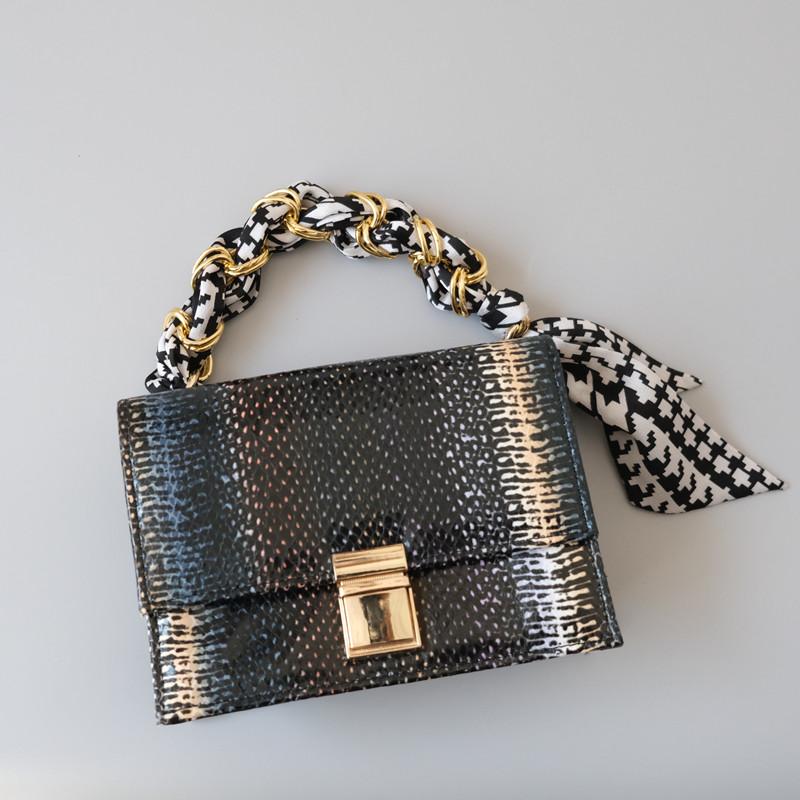 Neue Mode Frühling Sommer Frau Handtasche Zubehör Teil Ketten Abnehmbare Ersatz Red Dot Seide Scarve Strap Frauen DIY Kette