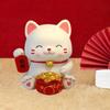 Fortune Kitten Saving Pot, Cat Figurine, Lucky Statue, Money Animal Piggy Bank for