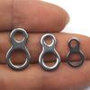 10Pcs 8 Shape Fishing Solid Ring Double 8 Fishing Lures Connectors Jigging Rings Swivels  Saltwater