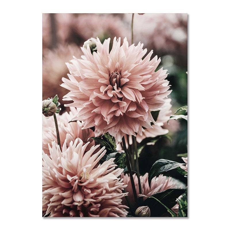 Pink Wall Art Peony Flowers Posters Pictures Quotes Bedroom Wall Decorative Prints Wall Painting for Living Room Decor Art