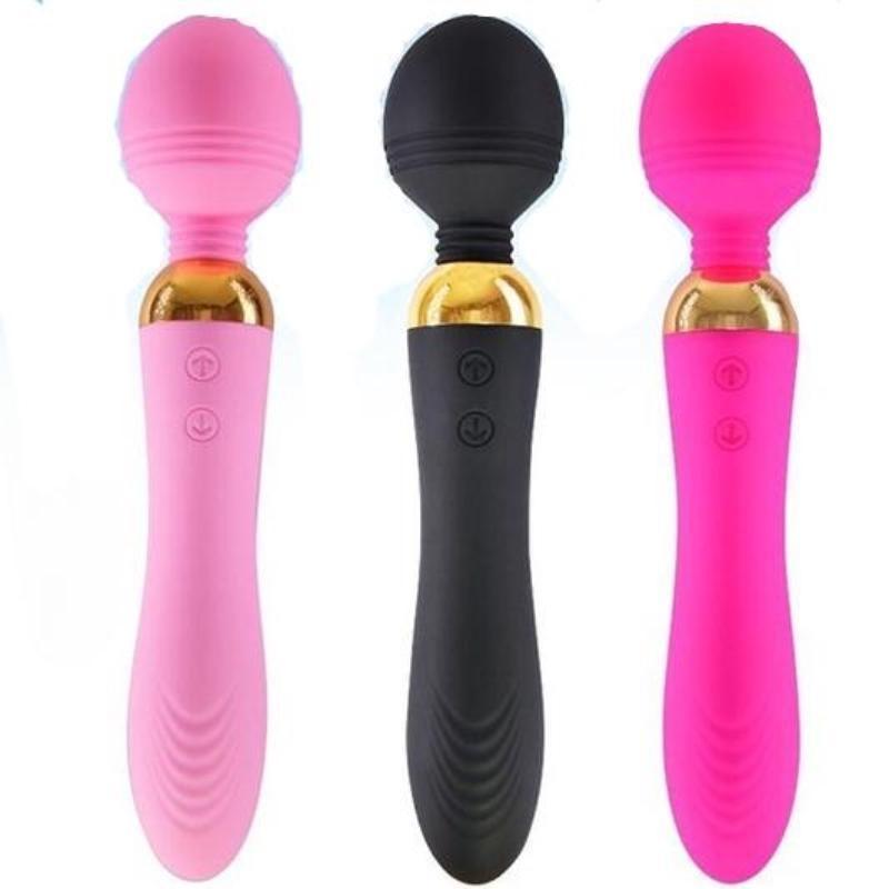 2023 Power Stick AV Vibrator Double Head 9-Speed Power G-Point Massager Vaginal Anal Stimulation Female Sex Toy Bullet