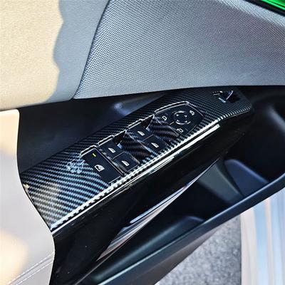 For BMW X3 G45 2025 Carbon Fiber Car Window Lift Swtich Button Cover Trim Decoration Accessories