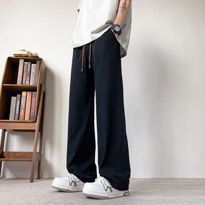 Thin Casual Pants for Men, Straight and Drawstring, Laid-back and Stylish, Cool and Trendy New Style, Popular Hong Kong Style