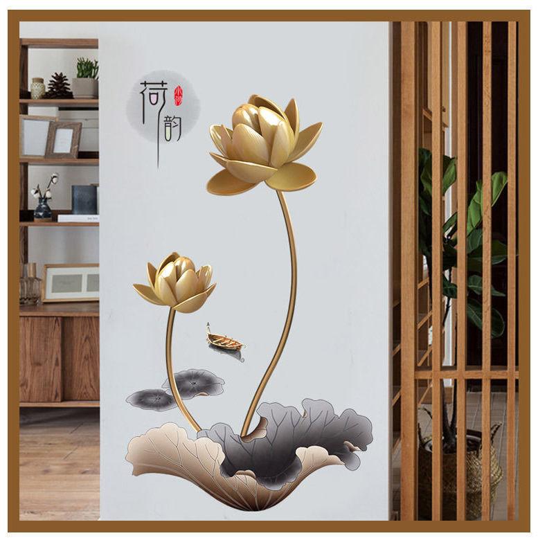 Lotus Flower Wall Stickers Removable PVC Wall Decal Living Room Bedroom Wallpaper Wall Art Home Decor 2026 Christmas