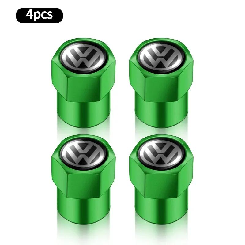 For Volkswagen VW Car Wheel Tire Valve Caps Tyre Rim Stem Covers Airdust Waterproof For Volkswagen Touran Golf-4 5 6 7 Passat Po
