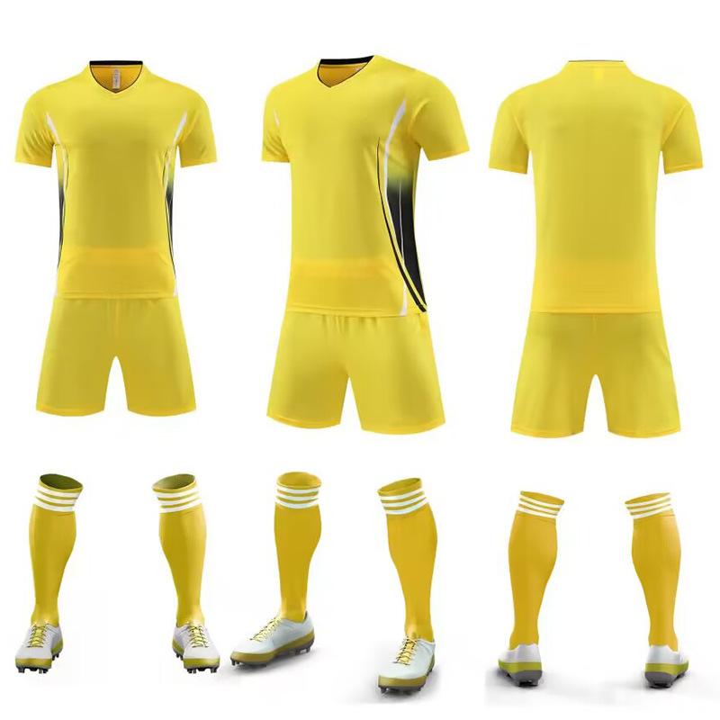 One training jersey, children's printed competition jersey, cross-border short-sleeved football jersey set, male and female adults