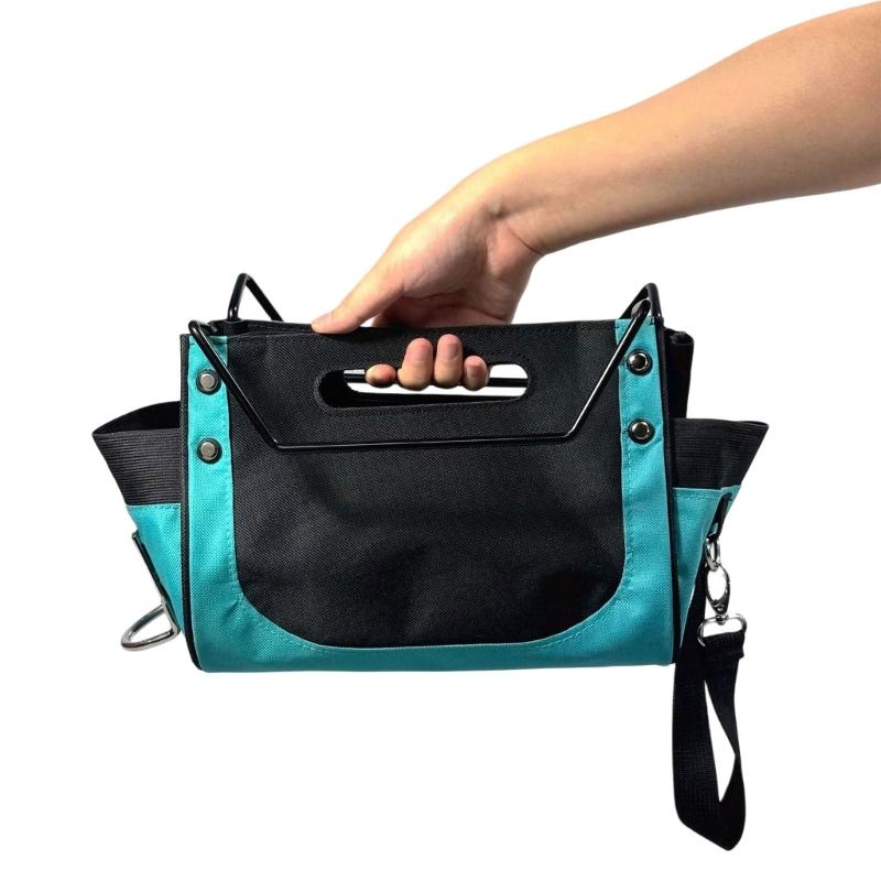Portable Nylon Tool Bag With 5 Side Pockets Folding Tool Pouches For Easy Organization And Durability Construction