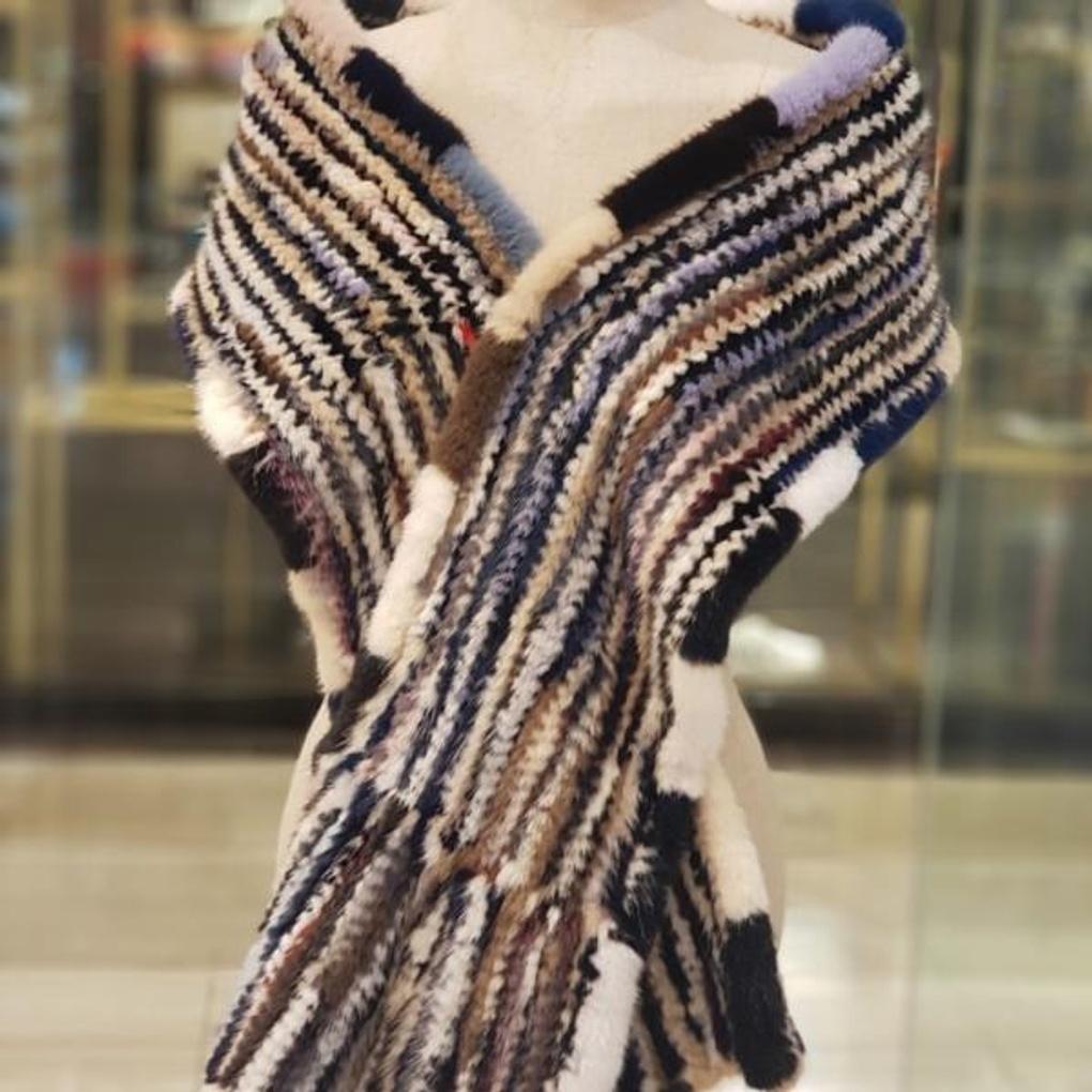 Modern Full Skin Mink Muffler Multi E20F1FF101