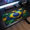 Brazil Football Crest Mouse Pad, Extended Non Slip Rubber Desk Mat for Gaming Office Laptop Fan Gift