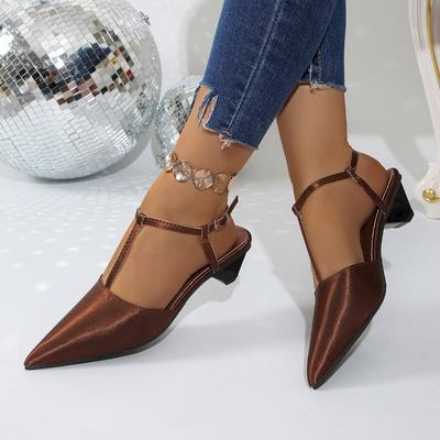 Fashion 2024 Versatile Women's Sandals Summer New Fashion Pointed Shoes Women's Large Size Solid Color High Heel Sandals for Women