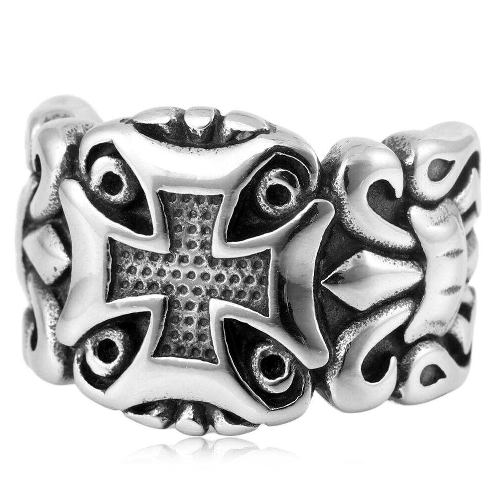 Vintage Cross Anchor Index Finger Ring Men's and Women's Hipster Vintage Hand Jewelry Personality Ring