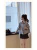 Korean Striped Shawl Long Sleeve Two-Piece Set for Women - 2026 Autumn Slimming Versatile Top