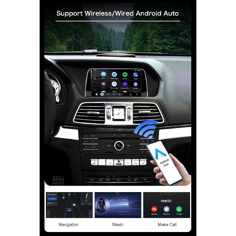 Wireless CarPlay Android Auto For Benz E-Class W212 E300 E350 Coupe NTG4.5 5.0 2012-2016 Interface Upgrade Decoder Box MuItimed