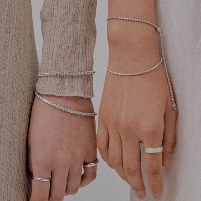 JYDDM 925 Schiebeperlen Tennisarmband (BASIC)