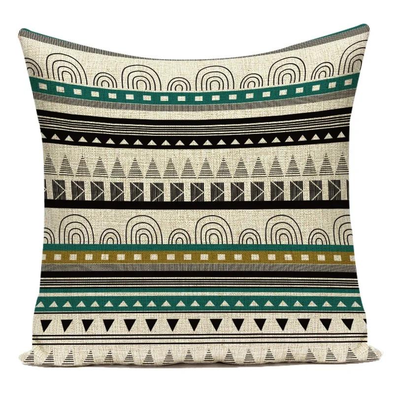 Geometry Cushion Cover Polyester Square Home Decor Pillow Cover Chair Car Ethnic Style Bohemian Throw Pillow Case