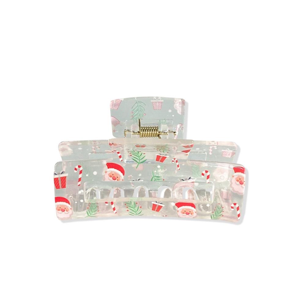 

Transparent Women s Christmas Clip Cartoon Floral Hair Claws Hair Accessories