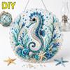 Ozeanperlen Kunst DIY Hängendes Ornament Kit 5D Spezielle Form Diamantmalerei für Erwachsene Fensteraufhängung Dekoration Geschenk für Bastelliebhaber