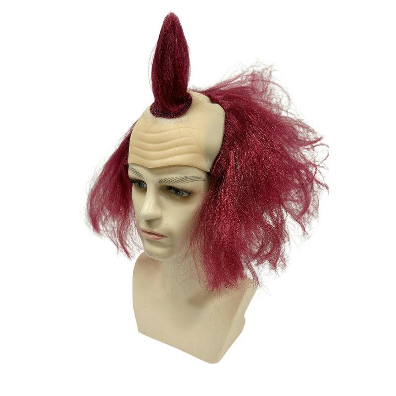 Punk Spiky Wig Headwear Cosplay Funny Fluffy Clown Bald Headpiece Mask Party Carnival Party Costume Props