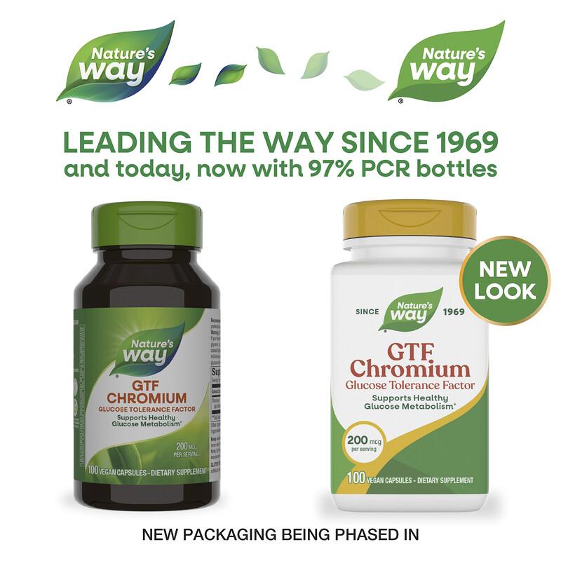 GTF Chromium, 200 Mcg, 100 Vegan Capsules