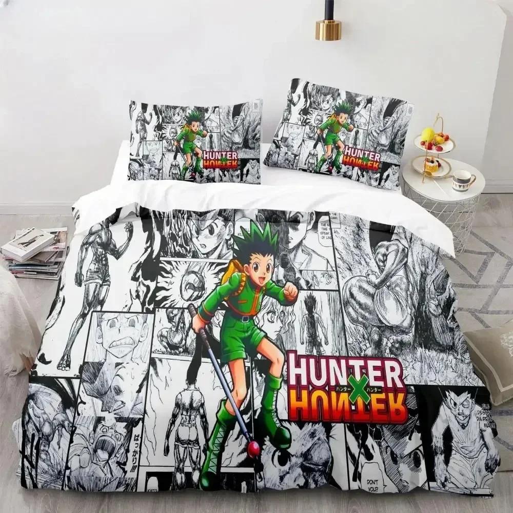 3D Print Anime Hunter X Hunter Duvet Cover Set Bedding Set Japanese Anime Twin Queen King Quilt Cover Pillowcases Home Textiles