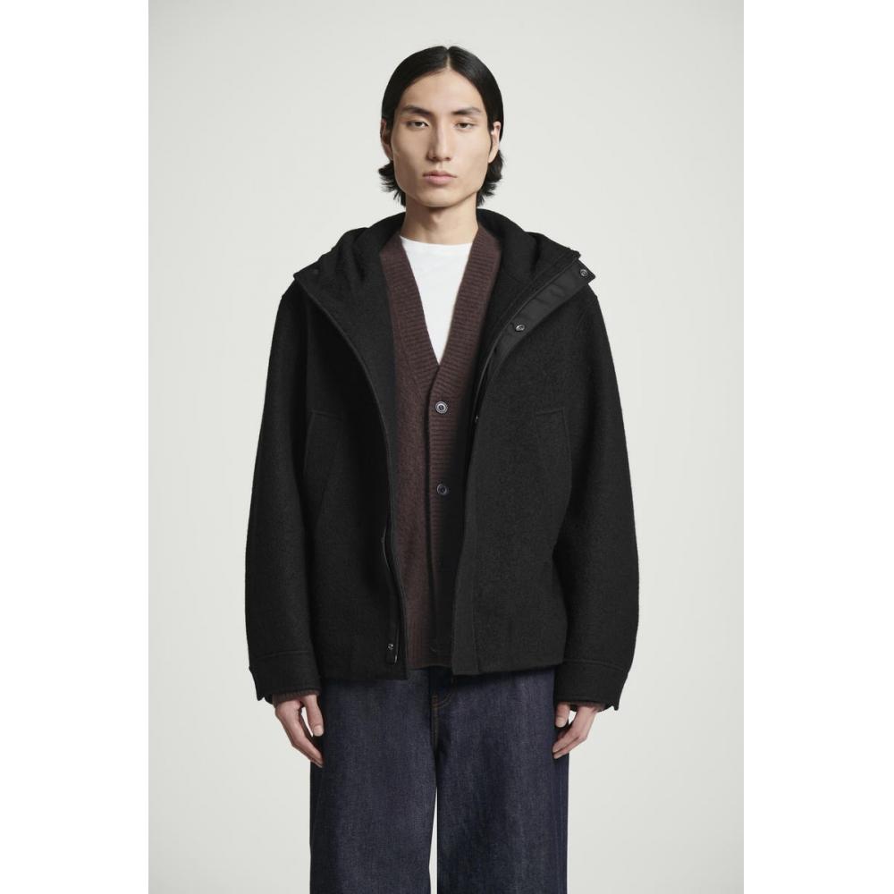 

Cos Japan Funnel Neck Wool Hooded Jacket Black/XL